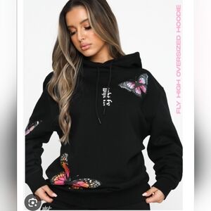 White Fox Fly High Hoodie & Sweats Matching Set